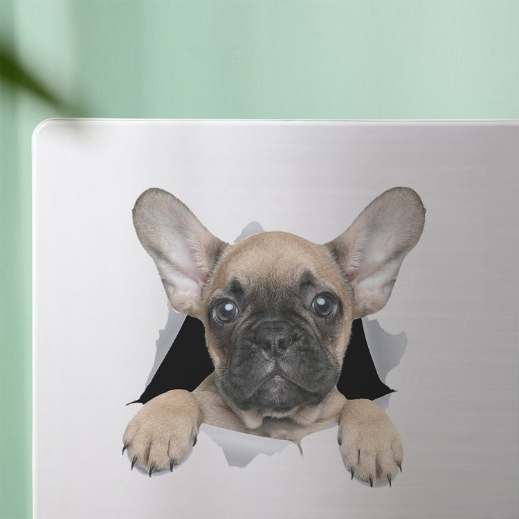 Personality Puppy 3D Car Stickers Waterproof Car Body Block Scratches Simulation Stickers(Big Ear Dog) by buy2fix