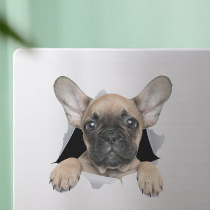 Personality Puppy 3D Car Stickers Waterproof Car Body Block Scratches Simulation Stickers(Big Ear Dog) by buy2fix