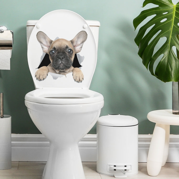 Personality Puppy 3D Car Stickers Waterproof Car Body Block Scratches Simulation Stickers(Big Ear Dog) by buy2fix