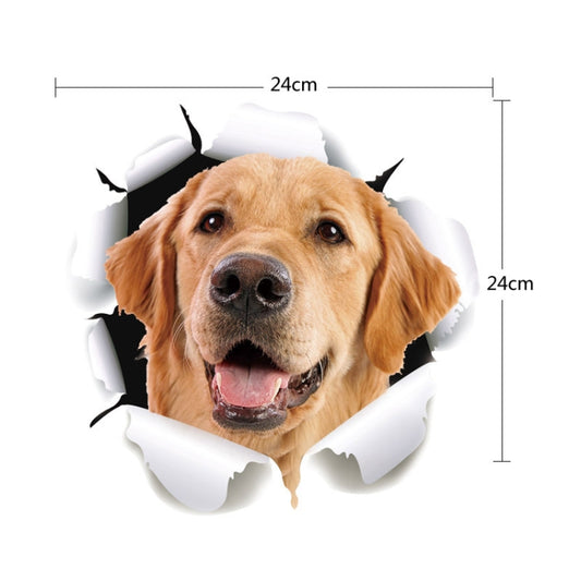 4 PCS 3D Simulation Animal Personality Car Stickers Glass Car Door Scratches Decorative Occlusion Stickers(Dog Head) by buy2fix