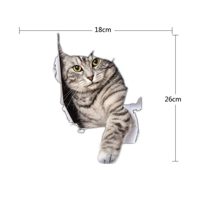 4 PCS 3D Simulation Animal Personality Car Stickers Glass Car Door Scratches Decorative Occlusion Stickers(Cat Style 5) - 3D Creative Stickers by buy2fix | Online Shopping UK | buy2fix