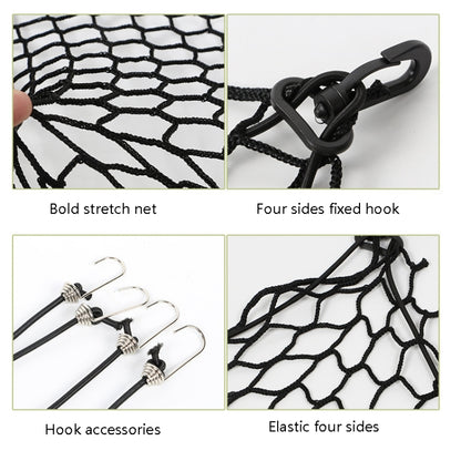 Car Pet Isolation Net Car Back Seat Dog Barrier Safety Net(120x70cm 4 Side Rubber Band) by buy2fix