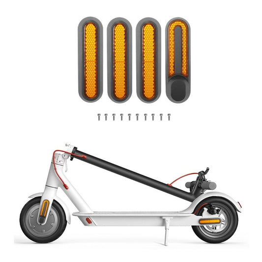 Electric Scooter Wheel Four-way Side Decorative Cover With Reflective Strips & Screws For Xiaomi Mijia 1S / Pro 2(Yellow) - Accessories & Parts by buy2fix | Online Shopping UK | buy2fix