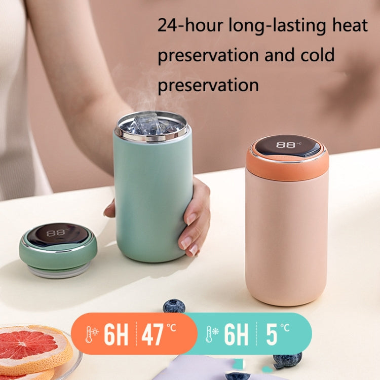 316 Stainless Steel Smart Vacuum Flask Children Portable Mini Display Temperature Cup Big Belly Cup(Maple Leaf Orange) by buy2fix