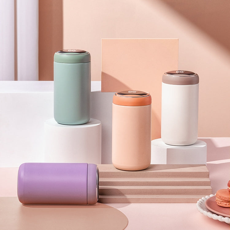 316 Stainless Steel Smart Vacuum Flask Children Portable Mini Display Temperature Cup Big Belly Cup(Maple Leaf Orange) by buy2fix