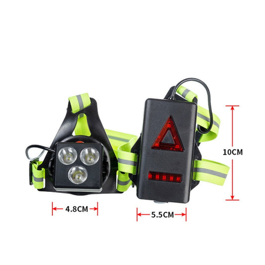 Outdoor Sports Running Light Waterproof Night Riding Light Highlight Rechargeable Mountaineering Light Chest Warning Light by buy2fix