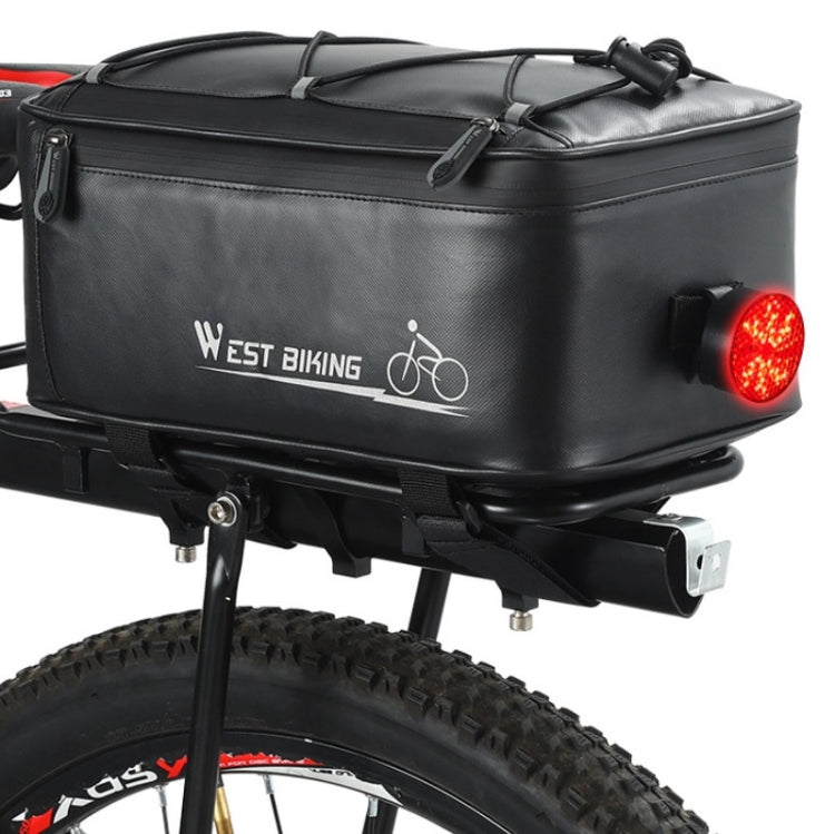WEST BIKING Electric Bike Back Seat Driving Bag Mountain Bike Riding Waterproof Storage Bag(Black) by WEST BIKING