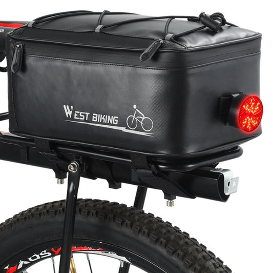 WEST BIKING Electric Bike Back Seat Driving Bag Mountain Bike Riding Waterproof Storage Bag(Black) by WEST BIKING