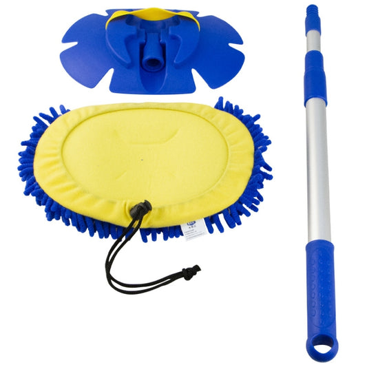Chenille Water Brush Telescopic Rotary Roller Brush Cleaning Mop(Royal Blue) - Car washing supplies by buy2fix | Online Shopping UK | buy2fix