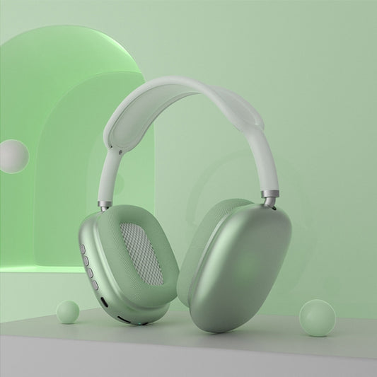 P9 Bluetooth 5.1 Subwoofer Wireless Headset Support AUX / TF Card(Green) - Headset & Headphone by buy2fix | Online Shopping UK | buy2fix