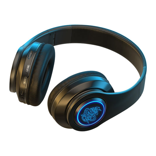 B39 Wireless Bluetooth Headset Subwoofer With Breathing Light Support TF Card(Black) - Headset & Headphone by buy2fix | Online Shopping UK | buy2fix