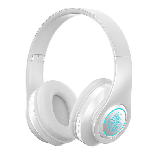 B39 Wireless Bluetooth Headset Subwoofer With Breathing Light Support TF Card(White) - Headset & Headphone by buy2fix | Online Shopping UK | buy2fix