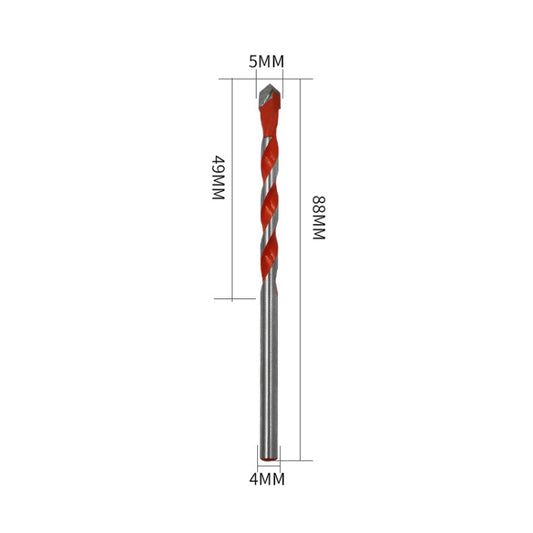 Ceramic Triangle Handle Metal Flashlight Drill Bit, Size: 5mm - Drill & Drill Bits by buy2fix | Online Shopping UK | buy2fix