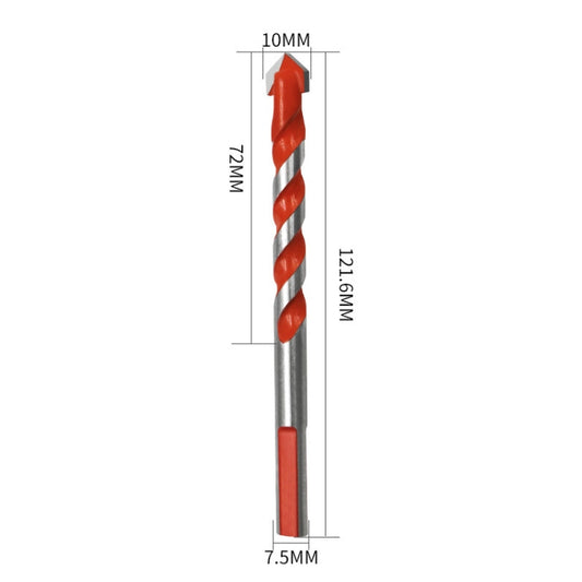 Ceramic Triangle Handle Metal Flashlight Drill Bit, Size: 10mm - Drill & Drill Bits by buy2fix | Online Shopping UK | buy2fix