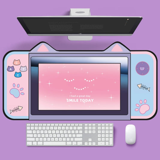 400 x 800 x 2mm Cute Cat Ear Computer Keyboard Desk Pad Mouse Pad(1) by buy2fix