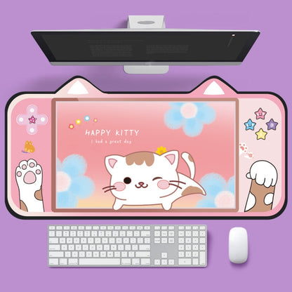 400 x 800 x 2mm Cute Cat Ear Computer Keyboard Desk Pad Mouse Pad(3) by buy2fix