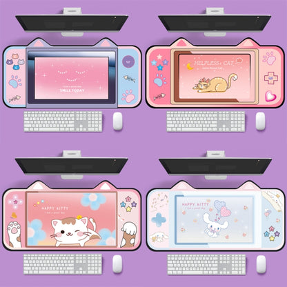 400 x 800 x 2mm Cute Cat Ear Computer Keyboard Desk Pad Mouse Pad(1) by buy2fix