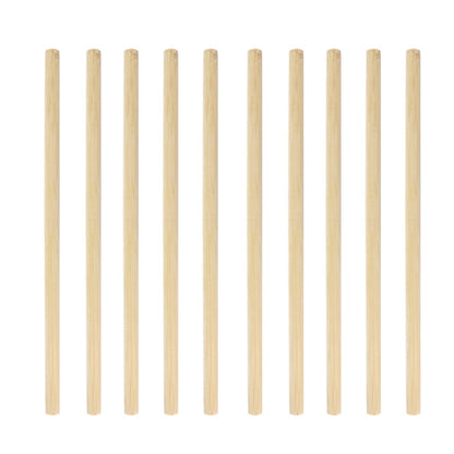 10 PCS Juice Coffee Pearl Milk Tea Natural Degradable Bamboo Straw, Style: 20cm Flat - Cutlery Sets by buy2fix | Online Shopping UK | buy2fix