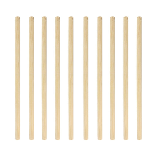 10 PCS Juice Coffee Pearl Milk Tea Natural Degradable Bamboo Straw, Style: 20cm Flat - Cutlery Sets by buy2fix | Online Shopping UK | buy2fix