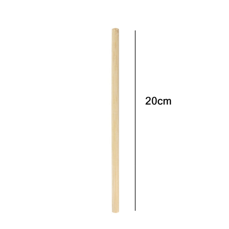 10 PCS Juice Coffee Pearl Milk Tea Natural Degradable Bamboo Straw, Style: 20cm Flat - Cutlery Sets by buy2fix | Online Shopping UK | buy2fix