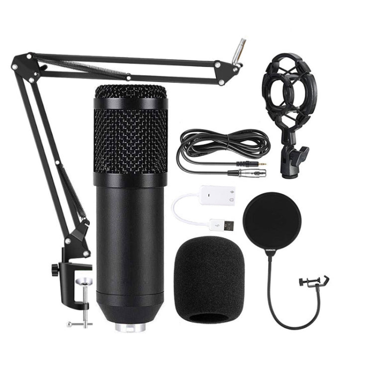 BM800 Condenser Microphone Set With USB Adapter(Black And Black Net) - Microphone by buy2fix | Online Shopping UK | buy2fix