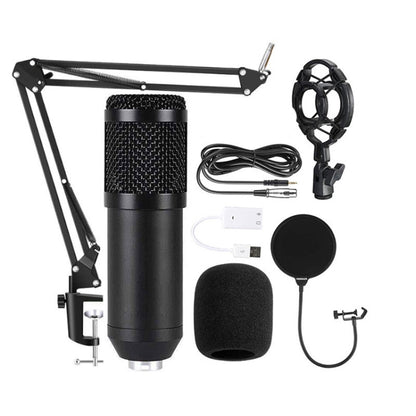 BM800 Condenser Microphone Set With USB Adapter(Black And Black Net) - Microphone by buy2fix | Online Shopping UK | buy2fix
