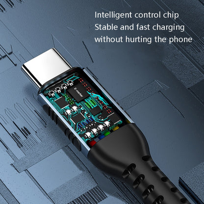 1m 100W PD Fast Charge Type-C Male to Male Data Sync Charging Braided Cable by buy2fix