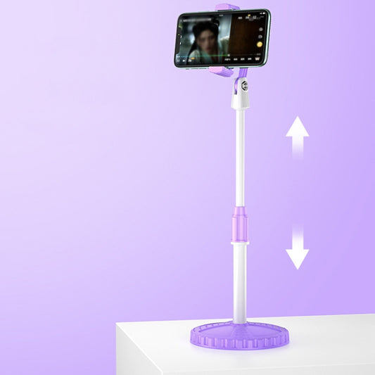 Multifunctional Lifting Colorful Live Bracket(Purple White) - Stand by buy2fix | Online Shopping UK | buy2fix