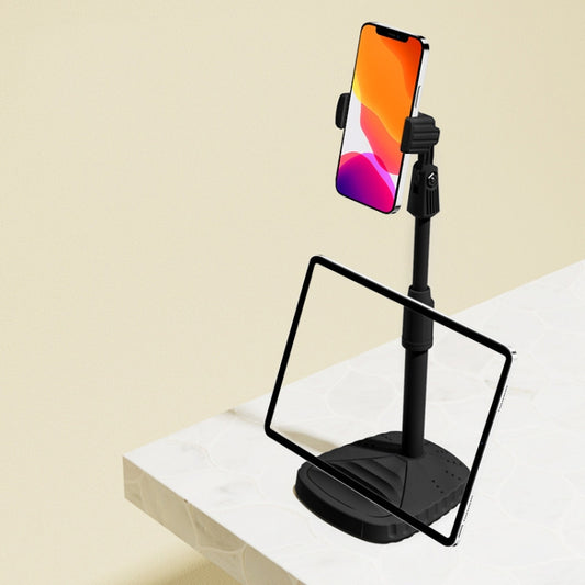 B7 Volcano Telescopic Live Bracket Tablet Phone Dual-Use Stand(Classic Black) - Stand by buy2fix | Online Shopping UK | buy2fix