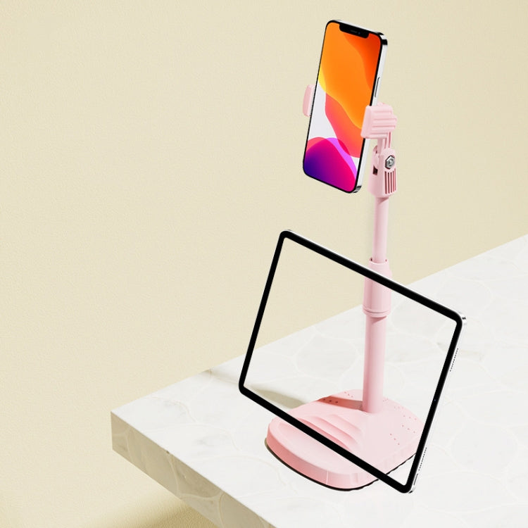 B7 Volcano Telescopic Live Bracket Tablet Phone Dual-Use Stand(Cherry Pink) - Stand by buy2fix | Online Shopping UK | buy2fix