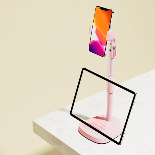 B7 Volcano Telescopic Live Bracket Tablet Phone Dual-Use Stand(Cherry Pink) - Stand by buy2fix | Online Shopping UK | buy2fix
