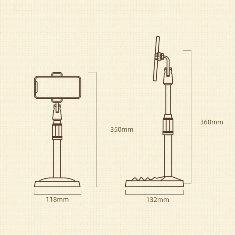 B7 Volcano Telescopic Live Bracket Tablet Phone Dual-Use Stand(Icon White) - Stand by buy2fix | Online Shopping UK | buy2fix