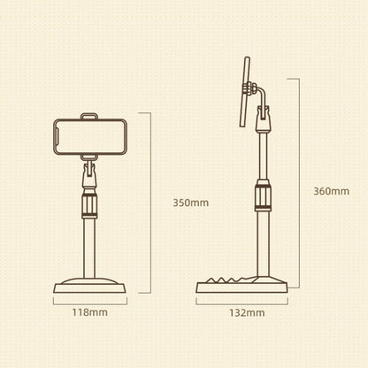 B7 Volcano Telescopic Live Bracket Tablet Phone Dual-Use Stand(Icon White) - Stand by buy2fix | Online Shopping UK | buy2fix