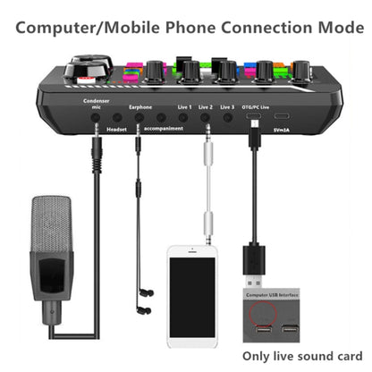 F998 Live Sound Card 16 Sound Effects Noise Reduction Mixers - Live Sound Effects Processors by buy2fix | Online Shopping UK | buy2fix
