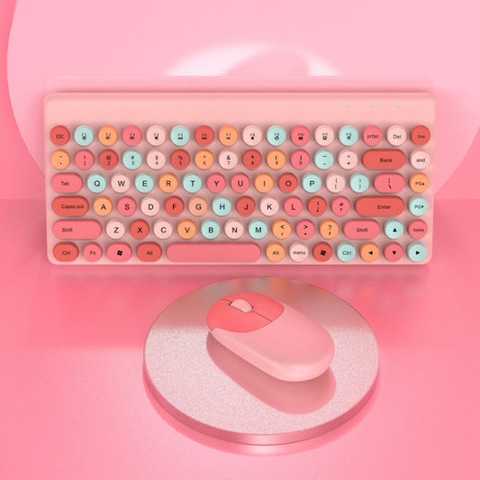 FV-W10 86-Keys 2.4G Wireless Keyboard and Mouse Set(Pink Mixed) by buy2fix