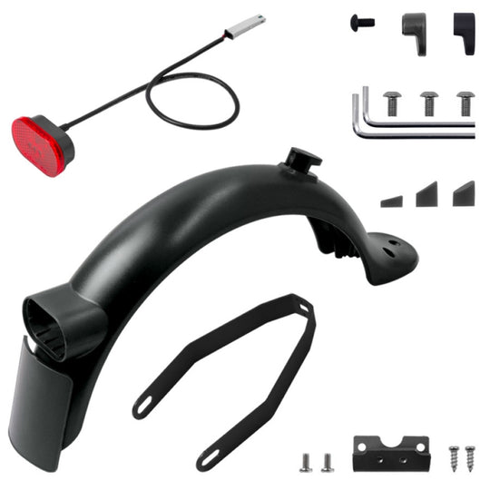 X0130 support de garde-boue arrière de Scooter électrique, ensemble d'outils de bouchon à vis de feu arrière pour Xiaomi Mijia M365 Pro 2 (costume noir)