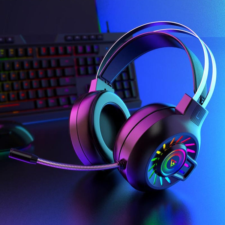 FOREV G97 RGB Luminous Wired Game Headset with Mic, Spec: 7.1 Channel (Black) by buy2fix