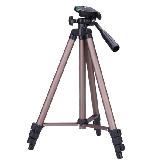 WT3130 Portable Camera Tripod Stand with Rocker Arm for DSLR Camera Camcorder(Brown) - Tripods by buy2fix | Online Shopping UK | buy2fix