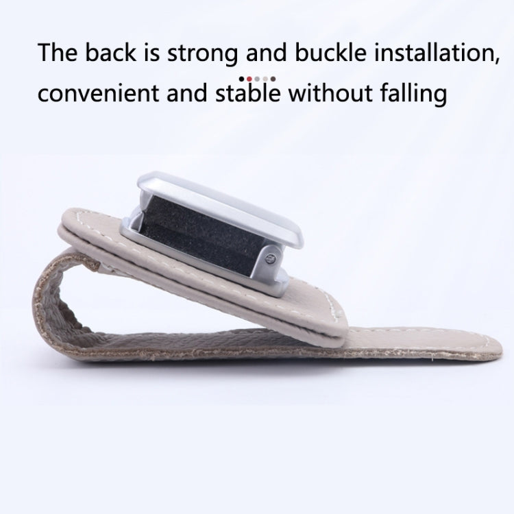 529 Car Sun Visor Glasses Clip Sunglasses Holder(Beige) by buy2fix
