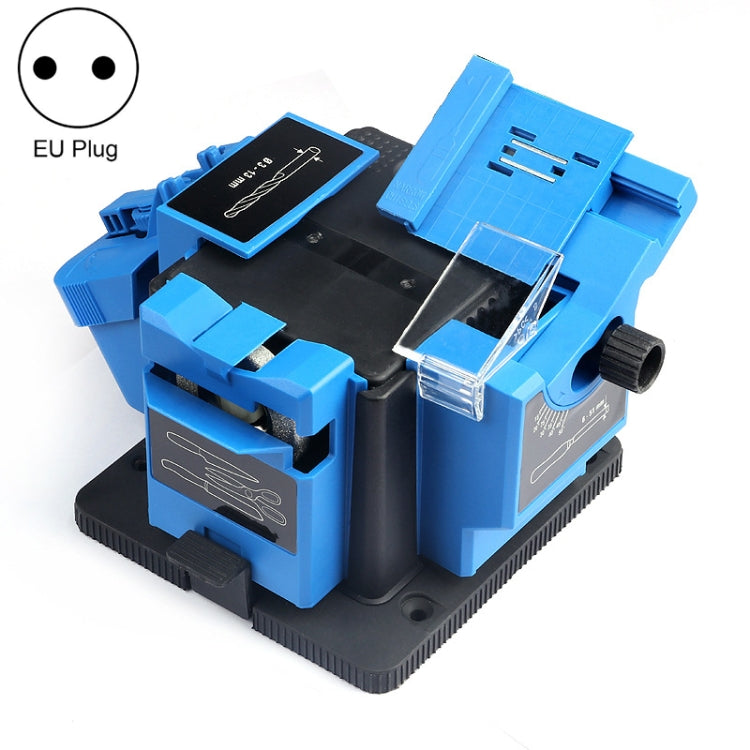 Electric Household Knife Sharpener Scissors Fruit Knife Drill Bit Sharpener(Blue EU Plug) by buy2fix