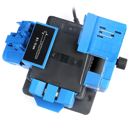 Electric Household Knife Sharpener Scissors Fruit Knife Drill Bit Sharpener(Blue EU Plug) by buy2fix
