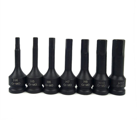 7 PCS / Set 3/8 Inch Pneumatic Pressure Batch Socket Set Tool, Specification: 7089 H Type - Hand Tool Sets by buy2fix | Online Shopping UK | buy2fix