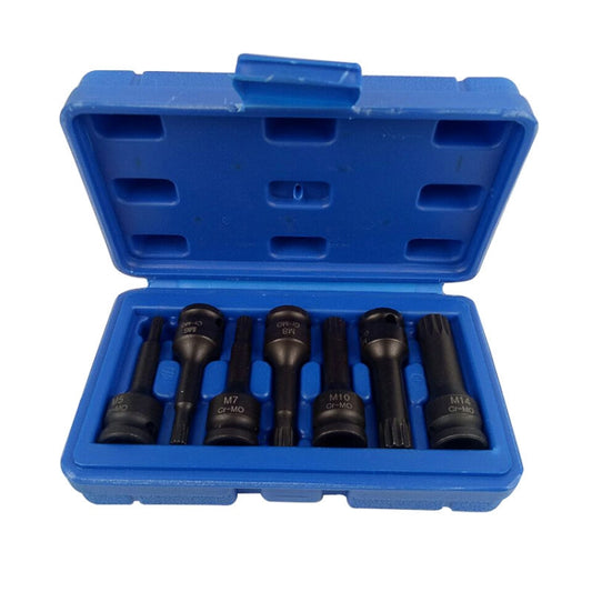 7 PCS / Set 3/8 Inch Pneumatic Pressure Batch Socket Set Tool, Specification: 7092 M Type - Hand Tool Sets by buy2fix | Online Shopping UK | buy2fix