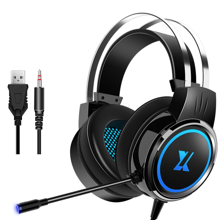 Heir Audio Head-Mounted Gaming Wired Headset With Microphone, Colour: X8 Mobile / Notebook Upgrade (Black) by Heir Audio