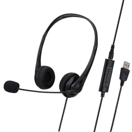 SOYTO SY490 Teaching Office Network Class Student Education Computer Headset, Style: Double Ear Black Separation USB - Multimedia Headset by SOYTO | Online Shopping UK | buy2fix
