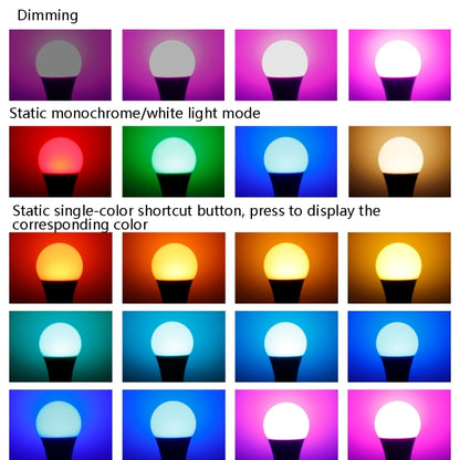 Smart Remote Control RGB Bulb Light, Power: 20W(White) - Smart Light Bulbs by buy2fix | Online Shopping UK | buy2fix
