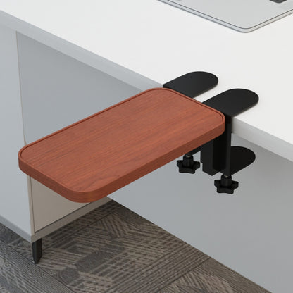 Computer Desk Rotatable Arm(Teak Color Wooden Board) by buy2fix