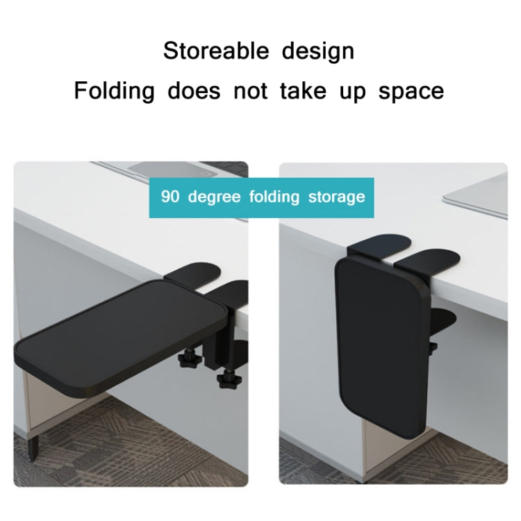 Computer Desk Rotatable Arm(Black Wooden Board) by buy2fix