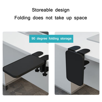 Computer Desk Rotatable Arm(Black Wooden Board) by buy2fix