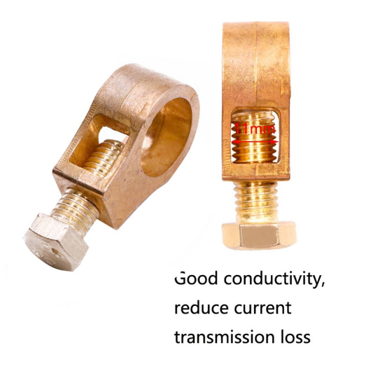 2 Pairs 269 Pure Copper Battery Clip Car Battery Clip(Yellow) - Booster Cable & Clip by buy2fix | Online Shopping UK | buy2fix